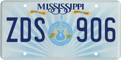MS license plate ZDS906