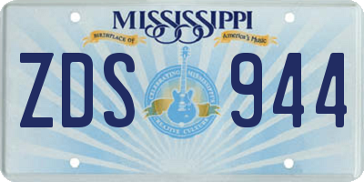 MS license plate ZDS944