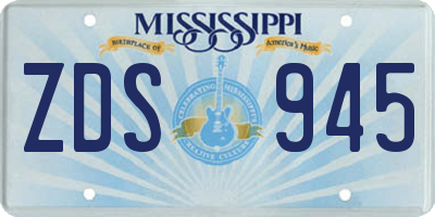 MS license plate ZDS945