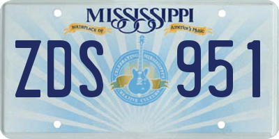 MS license plate ZDS951