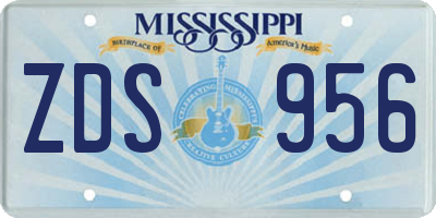 MS license plate ZDS956