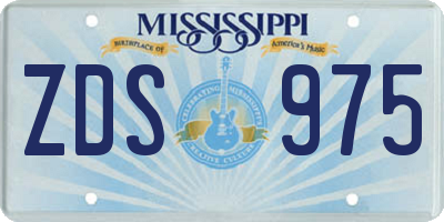 MS license plate ZDS975