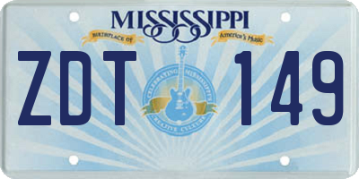 MS license plate ZDT149