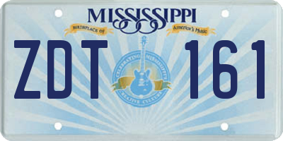 MS license plate ZDT161