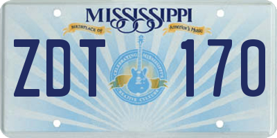 MS license plate ZDT170