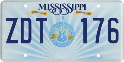 MS license plate ZDT176