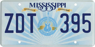 MS license plate ZDT395