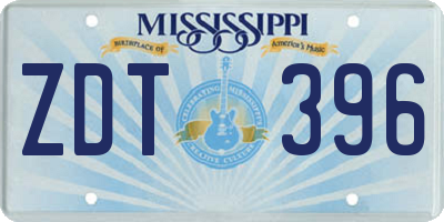 MS license plate ZDT396
