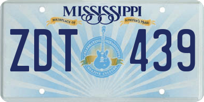 MS license plate ZDT439