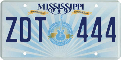 MS license plate ZDT444
