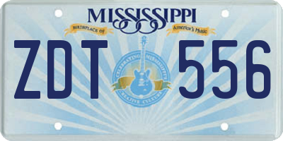 MS license plate ZDT556