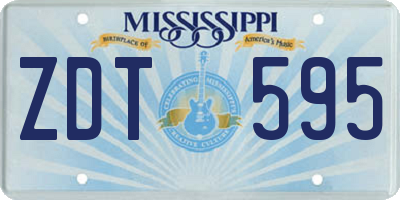 MS license plate ZDT595