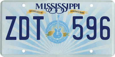 MS license plate ZDT596