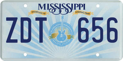 MS license plate ZDT656