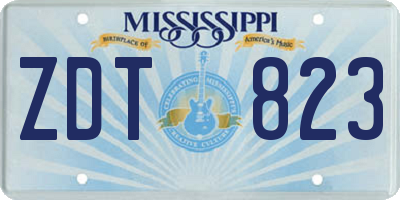 MS license plate ZDT823