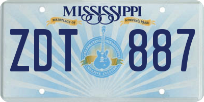 MS license plate ZDT887