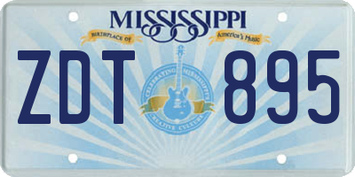 MS license plate ZDT895