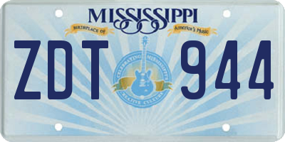 MS license plate ZDT944