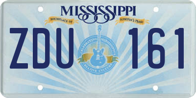MS license plate ZDU161