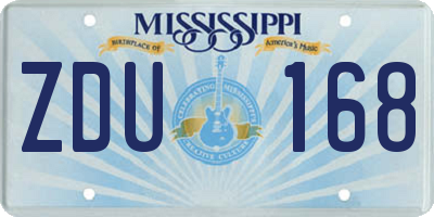 MS license plate ZDU168