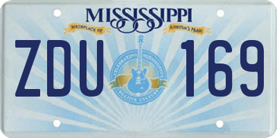 MS license plate ZDU169