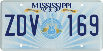 MS license plate ZDV169