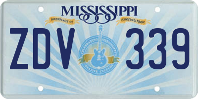 MS license plate ZDV339