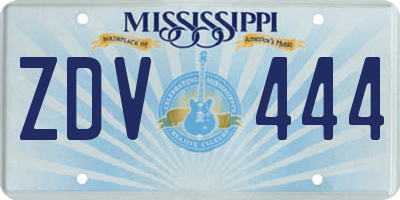 MS license plate ZDV444