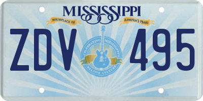 MS license plate ZDV495