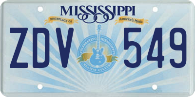 MS license plate ZDV549