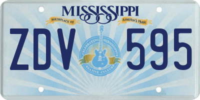 MS license plate ZDV595
