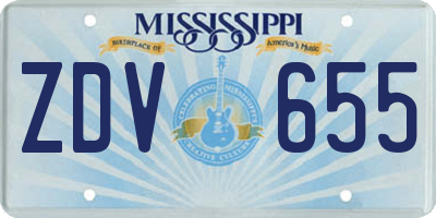 MS license plate ZDV655
