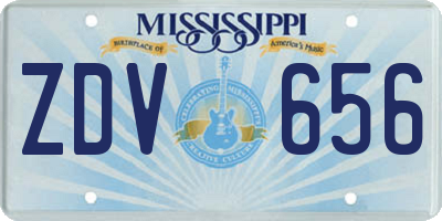MS license plate ZDV656
