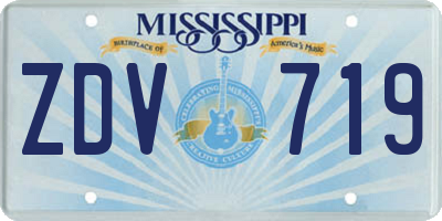 MS license plate ZDV719