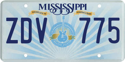 MS license plate ZDV775