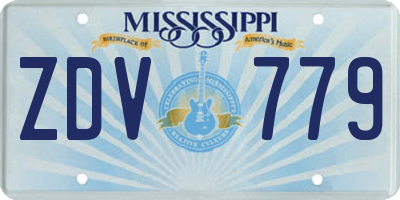 MS license plate ZDV779