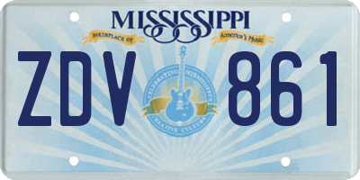 MS license plate ZDV861