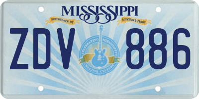 MS license plate ZDV886