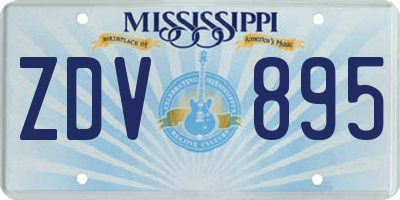 MS license plate ZDV895