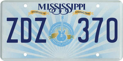 MS license plate ZDZ370