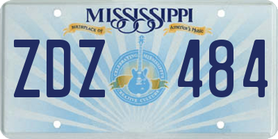 MS license plate ZDZ484