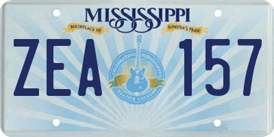 MS license plate ZEA157