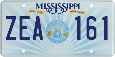 MS license plate ZEA161