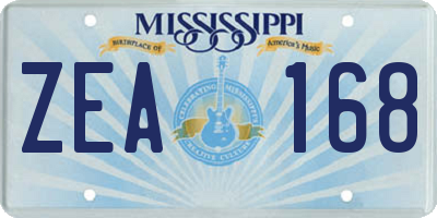MS license plate ZEA168
