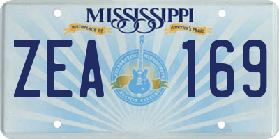 MS license plate ZEA169