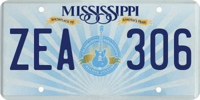 MS license plate ZEA306