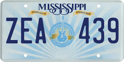 MS license plate ZEA439