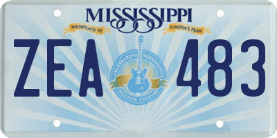 MS license plate ZEA483