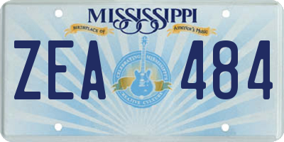 MS license plate ZEA484