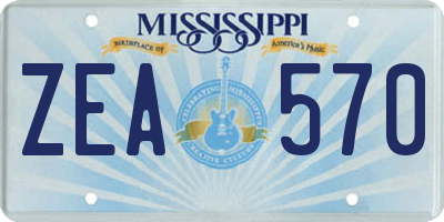 MS license plate ZEA570